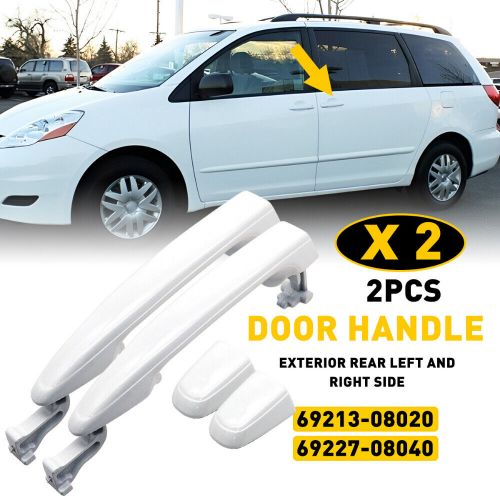 For 2004-2010 Toyota Sienna White Rear Left+Right Outside Sliding Door Handle 2X, US $17.99, image 2