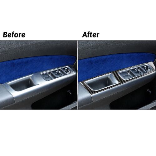 7Pcs Carbon Fiber Interior Door Control Cover Trim For Subaru Forester 2009-2013, US $43.95, image 2