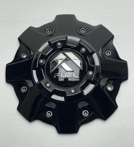 *USED Fuel Gloss Black/Black Rivets Wheel Center Cap NO SCREWS 1001-79GBR, US $19.99, image 5