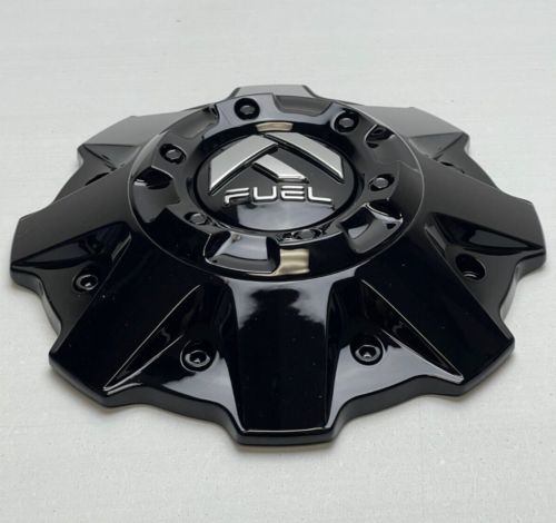 *USED Fuel Gloss Black/Black Rivets Wheel Center Cap NO SCREWS 1001-79GBR, US $19.99, image 6