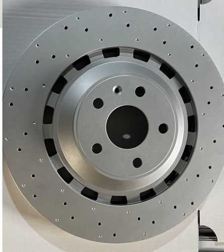 Pair Front Drilled 370mm Disc Brake Rotors For 2017 2018 2019 2020 Audi RS3, US $739.99, image 3