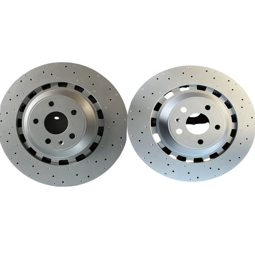 Pair Front Drilled 370mm Disc Brake Rotors For 2017 2018 2019 2020 Audi RS3, US $739.99, image 4