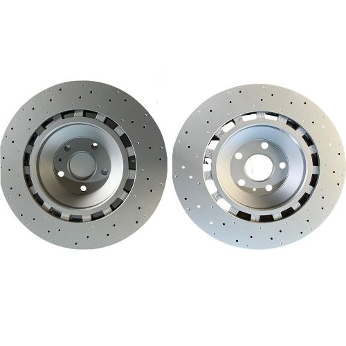 Pair Front Drilled 370mm Disc Brake Rotors For 2017 2018 2019 2020 Audi RS3, US $739.99, image 5