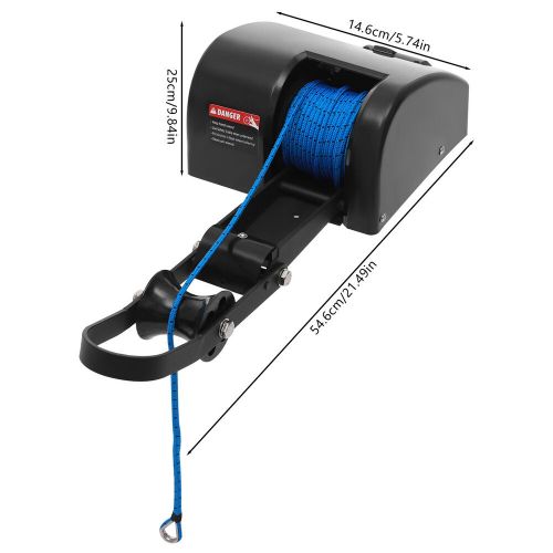 Boat Marine Electric Anchor Winch Boat Winch with Anchor Roller & Remote Control, US $199.00, image 5