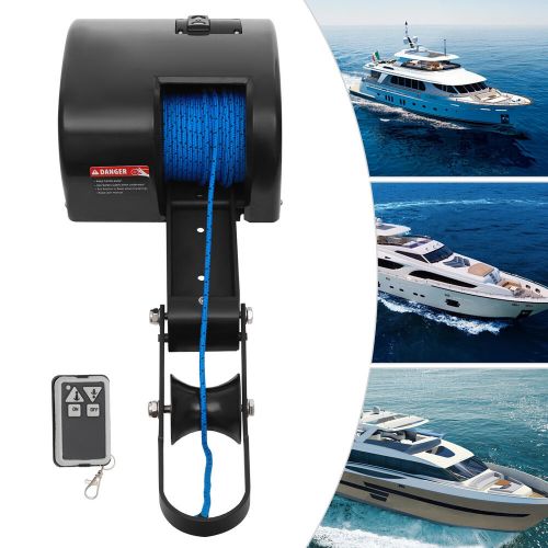 Boat Marine Electric Anchor Winch Boat Winch with Anchor Roller & Remote Control, US $199.00, image 8