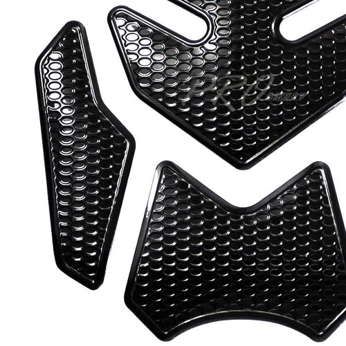 3D 4-Piece Customizable Fuel/Gas Tank Pad Decal/Sticker Perforated+Glossy Black, US $16.99, image 2