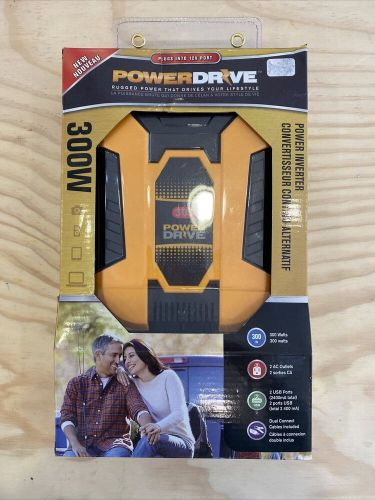 0328) PowerDrive 300W Power Inverter 2 A/C Outlets 2 USB Ports Dual Connect, US $29.00, image 3