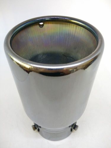 Stainless Steel Exhaust Tip 3" Inlet 4" Outlet 7.5" Long Black, US $33.99, image 4