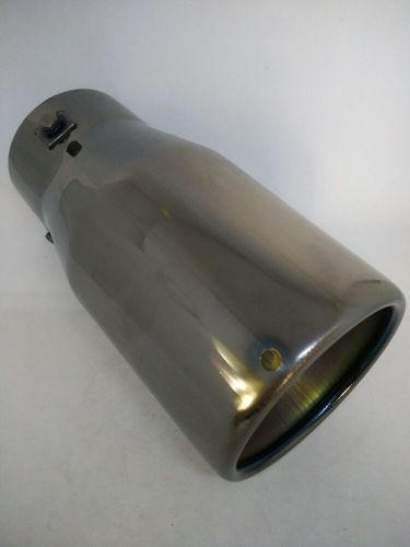 Stainless Steel Exhaust Tip 3" Inlet 4" Outlet 7.5" Long Black, US $33.99, image 5