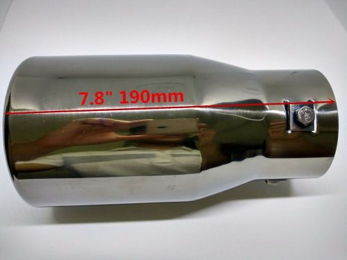 Stainless Steel Exhaust Tip 3" Inlet 4" Outlet 7.5" Long Black, US $33.99, image 8