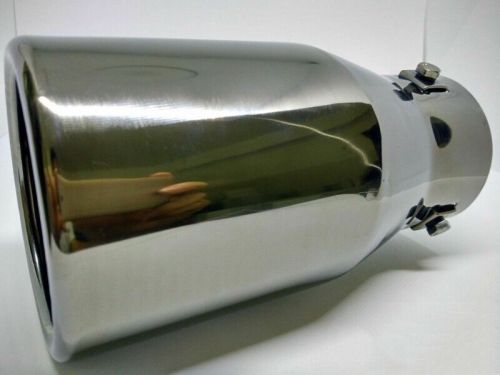 Stainless Steel Exhaust Tip 3" Inlet 4" Outlet 7.5" Long Black, US $33.99, image 10