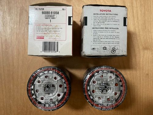 Lot of two toyota oil filters 90080-91058 genuine parts f0-1 - new in box!