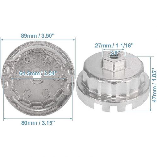 65mm Cap Oil Filter Wrench Socket Remover 14 Flute For Toyota A8/For Spanner 901, US $13.28, image 3
