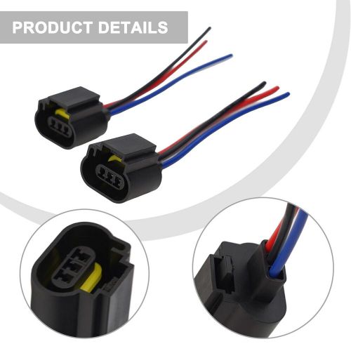 Wire Harness Adapter DC12V Female Socket H13 9008 Type Bulbs Headlight, US $9.79, image 2