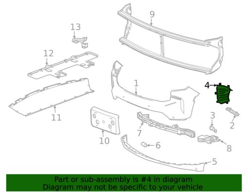 Genuine GM Front Driver Side Bumper Fascia Outer Air Duct 84834014, US $114.06, image 6