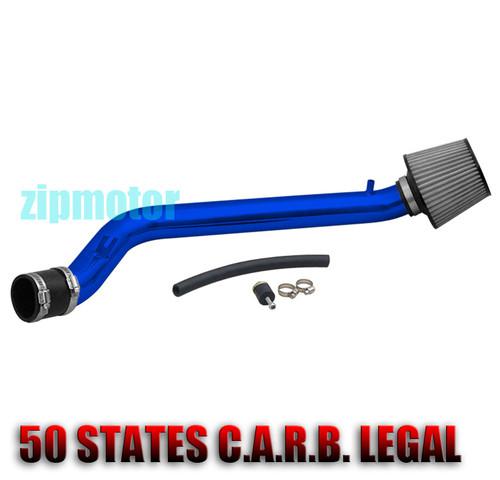 1992-1995 honda civic/1993-1997 del sol si d16 cold air intake +cone filter blue