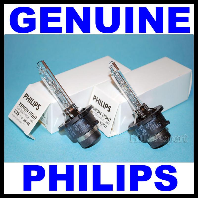 Philips d2s xenon hid bulbs 85122 oem headlamps genuine