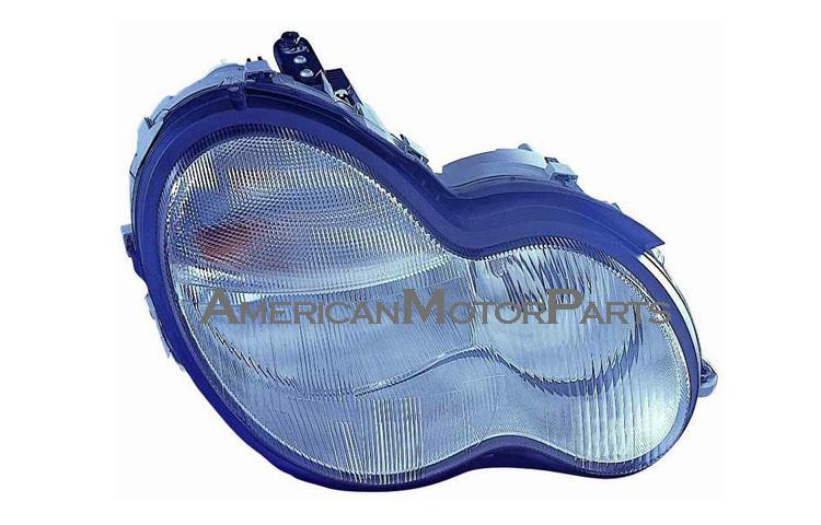 Passenger side replacement headlight halogen mercedes benz c class chassis w203