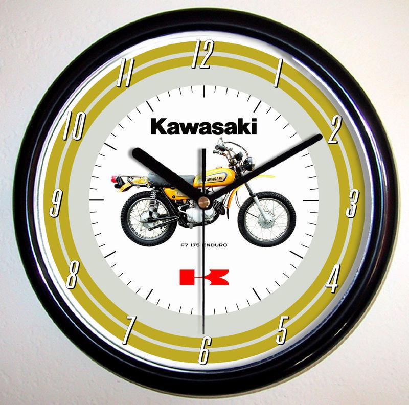 Kawasaki f7 175  motorcycle wall clock 1971 1972