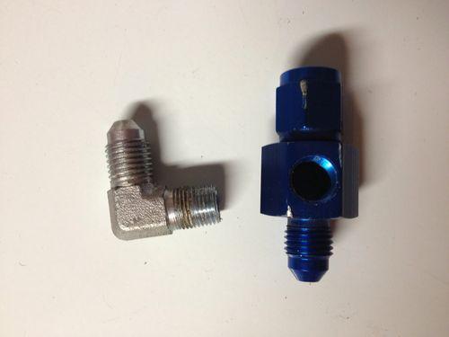 Nos - 4 an nitrous gauge / purge swivle adapter
