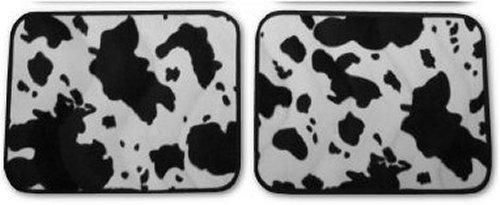 Cow Black White Universal Car Front Rear Floor Mats w/ Drivers Side Heel Pad L, US $24.65, image 5