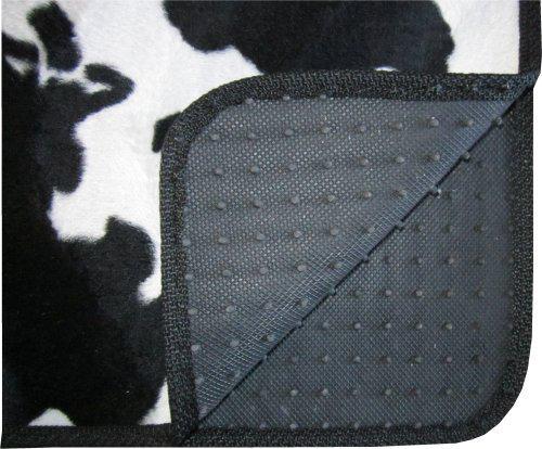 Cow Black White Universal Car Front Rear Floor Mats w/ Drivers Side Heel Pad L, US $24.65, image 6