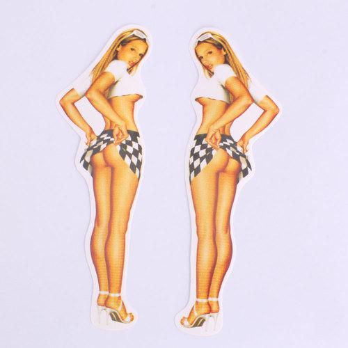 New car motorcycle decal sticker with seductive beauty logo m