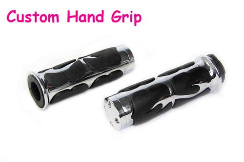 Hand grips 1" handlebar for suzuki sportbikes 1987-2012 no inter throttle chrome
