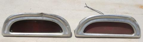 1960 60 ford fairlane galaxie tail light bezels lens pair lh rh trim housing oem