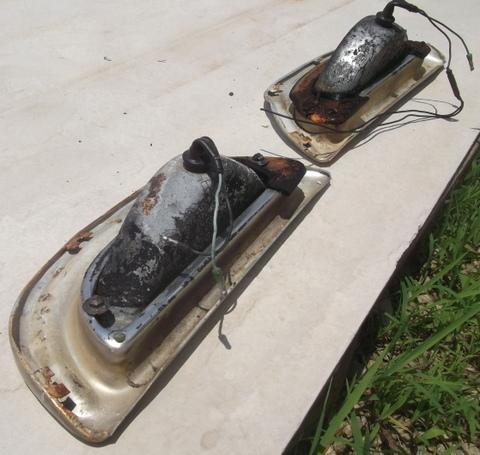 1960 60 Ford Fairlane Galaxie Tail Light Bezels Lens Pair LH RH Trim Housing OEM, US $24.99, image 7