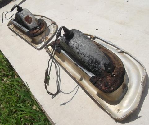 1960 60 Ford Fairlane Galaxie Tail Light Bezels Lens Pair LH RH Trim Housing OEM, US $24.99, image 8