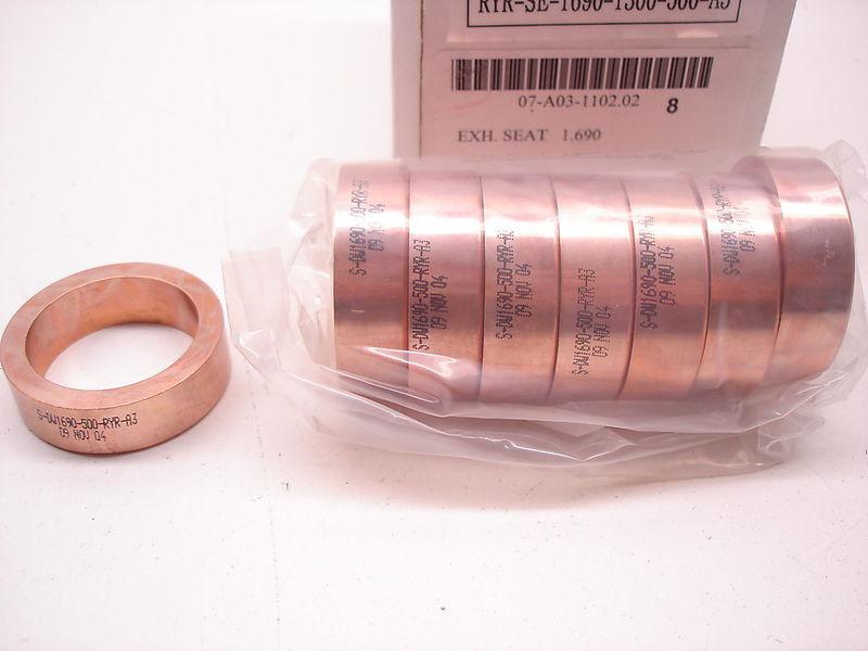 Sell 8 NEW NASCAR ALUMINUM HEAD EXHAUST VALVE SEATS A3 BERYLLIUM COPPER