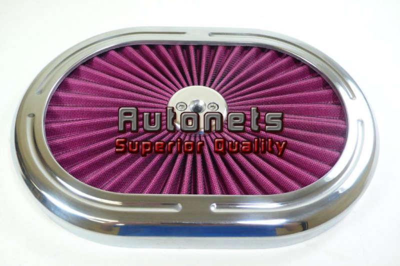 Aluminum 12" oval air cleaner top washable lid cover universal fit hot