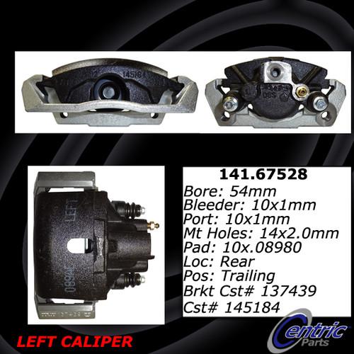 Centric 141.67528 rear brake caliper-premium semi-loaded caliper