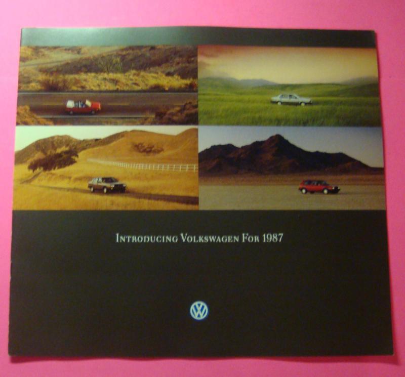 1987 volkswagen model lineup showroom sales brochure..12 pages