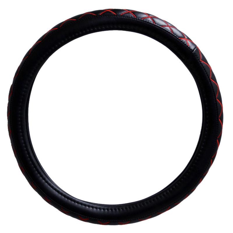 New PU Leather DIY Black Car Steering Wheel Cover Red Stitch Grip Nissan Altima, US $18.99, image 4