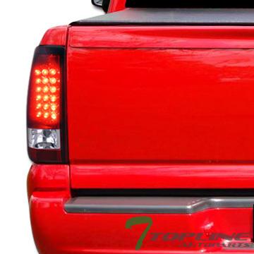 Euro red clear led tail lights lamp 1999-2002 2003 chevy silverado/gmc sierra jy