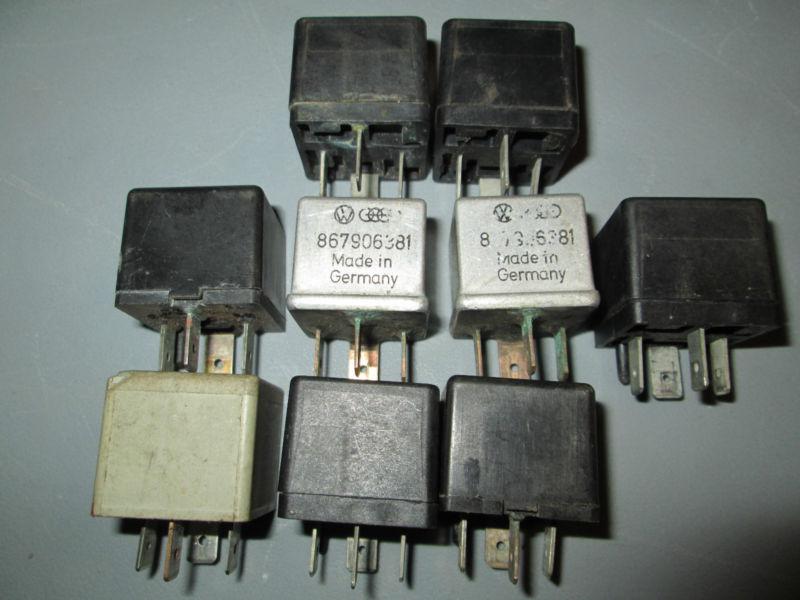 Vw volkswagen / audi 867906381 relay switch set of 9 1980-93 clean working fuses