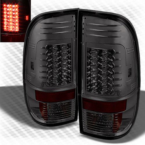 Smoked 97-03 ford f150 f250 styleside led tail lights rear brake smoke lamp set