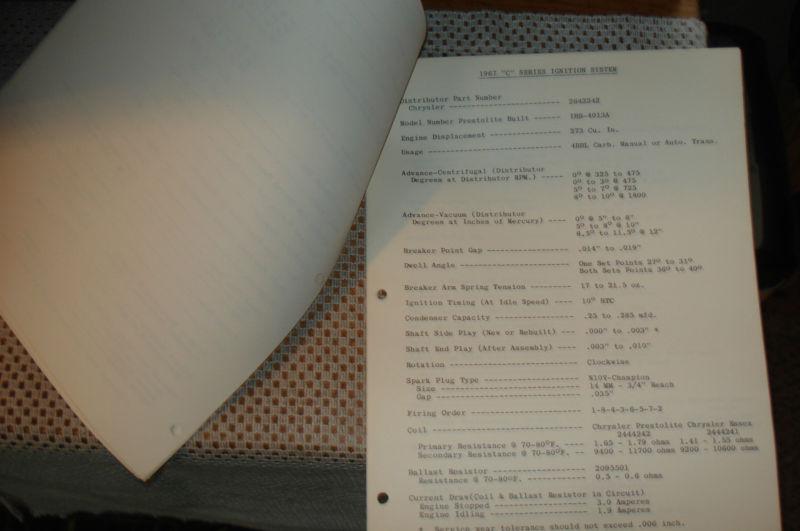 1967 PLYMOUTH DODGE ELECTRICAL SPECS SHOP MANUAL ORIGINAL SERVICE TRAINING BOOK, US $14.99, image 3