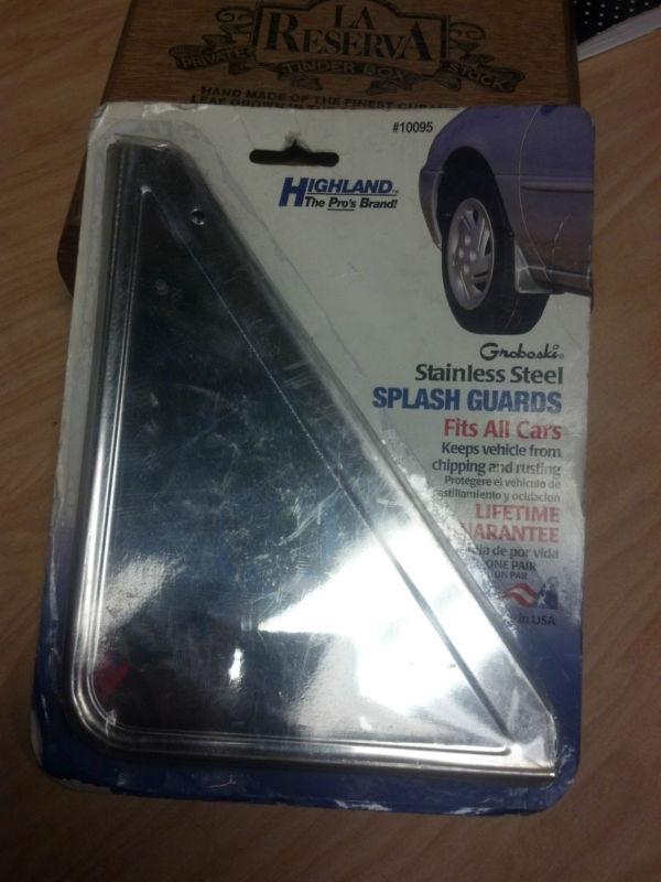 Sell Universal Stainless Steel Front or Rear PAIR Flat 8"X6" Splash Guards Mud Flaps in