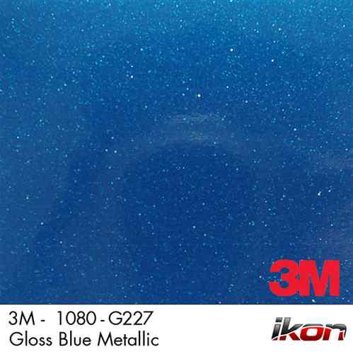 3m 1080 scotchprint gloss blue metallic vinyl film 2in x 3in sample