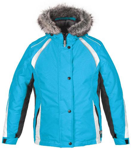 Choko youth girl's powder snowmobile jacket turquoise 16