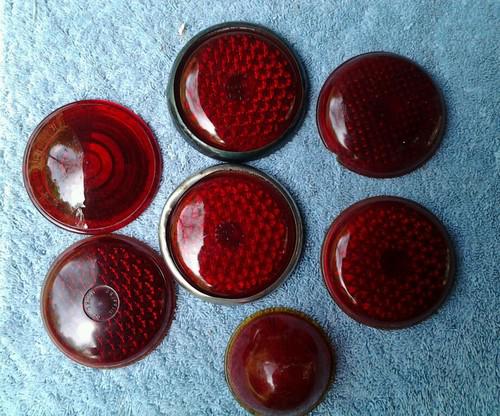 Ford 1937 tail light lenses and 2 rings liscense light vintage antique rat rod , US $29.99, image 4