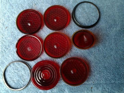 Ford 1937 tail light lenses and 2 rings liscense light vintage antique rat rod , US $29.99, image 8