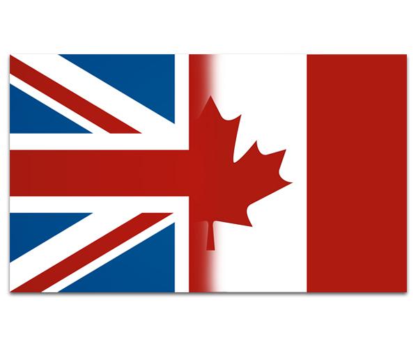 Sell Britain Canada Flag Decal 5"x3" British UK Canadian Vinyl Car