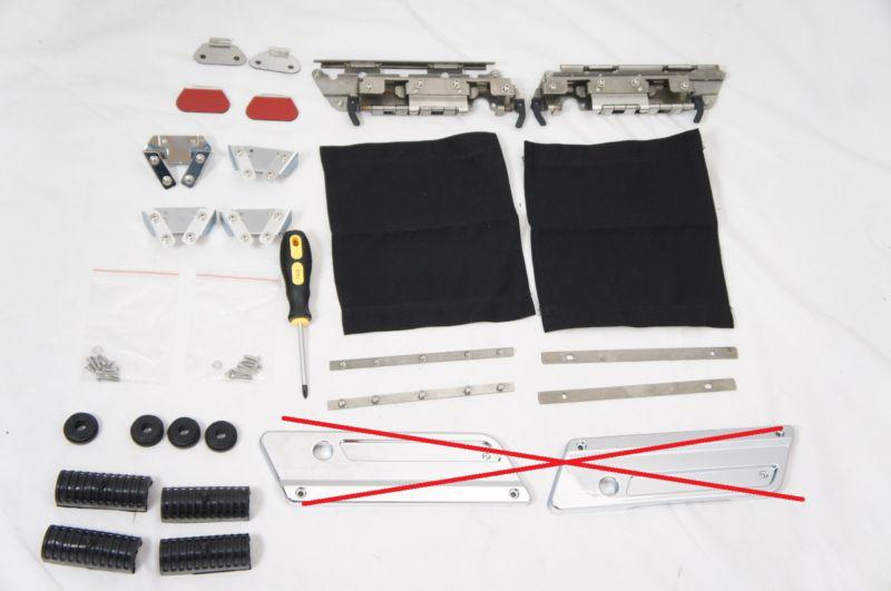 Harley hard bags saddlebags hardware latch  kit set w/ cnc billet side cover #3