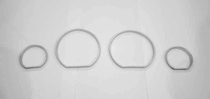 Bmw e46 m3 323i 325i 328i 330i gauge instrument cluster rings silver