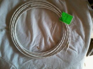 Mil spec aircraft wire 18/19  18/19e3sxj  20 ' 1-l 3 -cond  silver  teflon