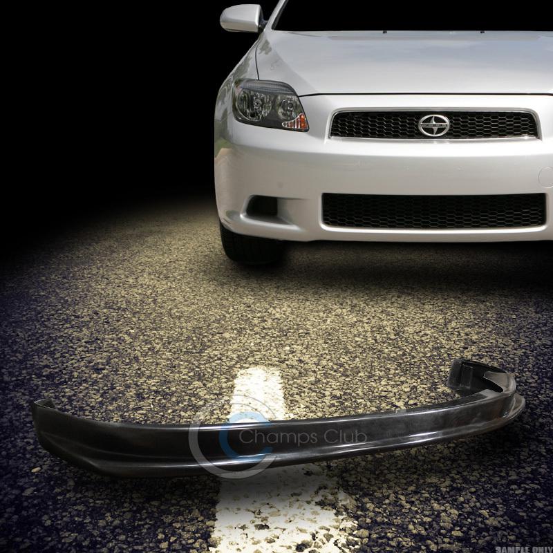 Jdm black sport pu urethane front bumper spoiler lip body kit 04/05-10 scion tc
